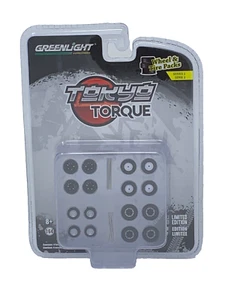 1/64 GREENLIGHT Tokyo Torque Wheel & Tire Pack #2 - 16 Wheels, 16 Tires Set - Picture 1 of 2