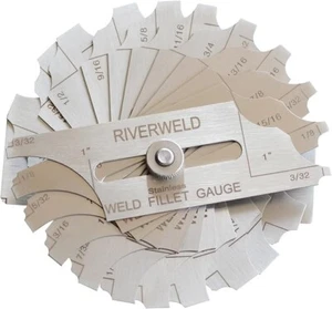 12 Piece Fillet Weld Set 1/32" increments to 1/2", 1/16" increments to 1" Gauge - Picture 1 of 5