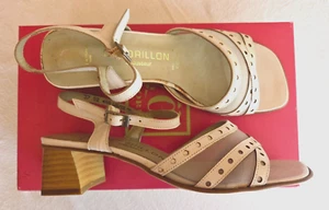 Sandales neuves en cuir blanc marque Corine modèle Salsa taille 37 (pa) - Imagen 1 de 7