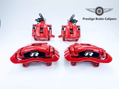 GENUINE VW GOLF 5 MK5 R R32 FULL SET OF  brake calipers 2003-2009 345/310mm RED - Image 1 of 4
