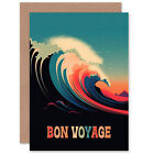 Bon Voyage Great Wave Surf Surfing Goodbye Him Her Blank Inside Greeting Card