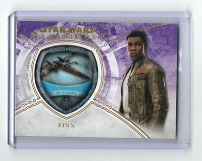 Star Wars Masterwork 2018 Topps PURPLE Galactic Ship Emblem MP-TRF Finn #50/50 - Image 1 of 4