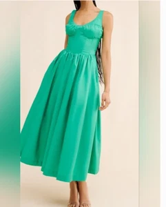 Anthropologie Kadiju Korsett Midi grün Kleid Größe 12 - Bild 1 von 7