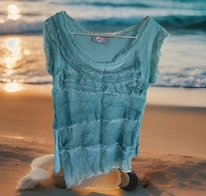 Tina Stephens schmeichelhaftes Seidentop mit asymmetrischem Saum und weichem Viskosefutter - Bild 1 von 5