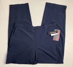 BRIGGS COMFORT WAISTBAND WITH SLIMMING SOLUTION PANTS Women’s 16 Navy Blue New - Picture 1 of 15