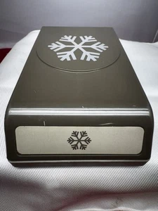 Stampin' Up Jumbo SNOWFLAKE Flat Locking Paper Punch Winter Holiday Retired - Picture 1 of 6
