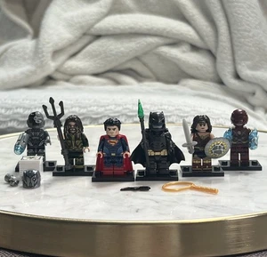 Lego DC Justice League Custom Printed Minifigure Lot Batman Superman Wonder Aqua - Picture 1 of 2