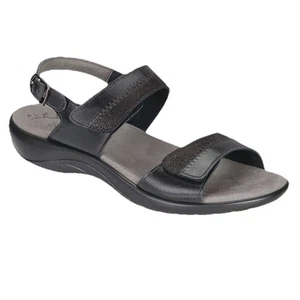 SAS Nudu Damen-Sandale verstellbar bequem Absatzriemen Midnight Größe 10W - Bild 1 von 19