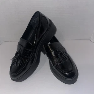 Mocasín STEVEN NEW YORK Beryn Plataforma Kiltie Borla Negro Para Mujer Talla 9M Nuevo Con Etiquetas - Imagen 1 de 8