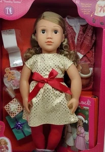Our Generation Deluxe 18" Posable Christmas Doll Noelle With Book Holiday - Picture 1 of 3