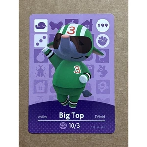 Tarjeta Amiibo Big Top # 199 - Welcome To Animal Crossing - Serie 2 (Auténtica) - Imagen 1 de 2