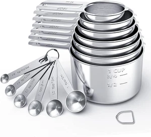Set Misurini e Cucchiai, Tazze e Cucchiai in Acciaio Inox,Gadget Cucina per - Foto 1 di 12
