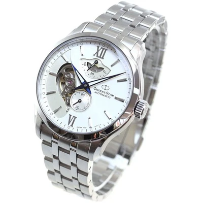 Reloj Automático ORIENT STAR RK-AV0B01S Esqueleto Blanco Plata Hecho en Japón 41mm Foto 1 de 4