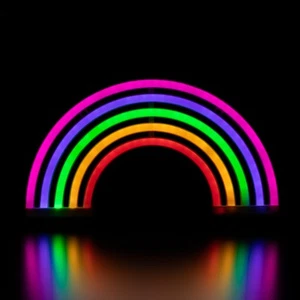Northlight 12-Inch Neon Style LED Multi-Color Rainbow Light Wall Sign - Imagen 1 de 6