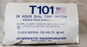 New In Box Intermatic T101 24 Hour Dial Time Switch Single Pole 40A - Picture 1 of 6