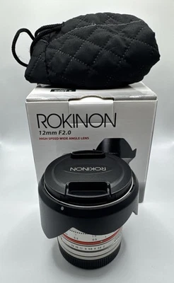 Rokinon 12mm F2.0 Sony E Mount Wide Angle Lens RK12M-E-SIL New In Box - Image 1 of 4