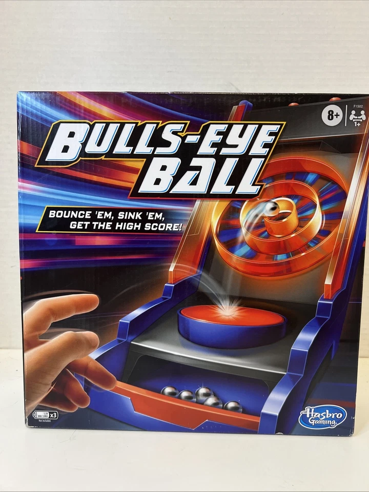 Hasbro Gaming Bulls-Eye Ball Game New Factory Sealed Ski-Ball Type Ball Game NEW - Image 1 of 4
