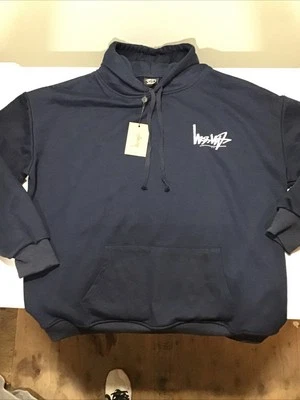 Stussy Basic Logo Hoodie Mens Womens Small Navy Logo Sweatshirt NWT - Image 1 of 4