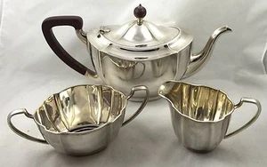 Antique Hallmarked Solid Silver Tea Set BARKER BROTHERS SILVER Ltd 1913 1014g - Picture 1 of 11