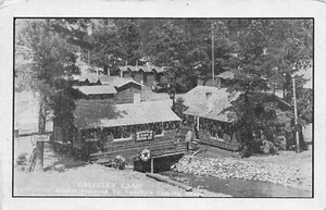 GRIZZLY CABIN MOTEL KEYSTONE SD TEXACO GAS CARTOLINA D'EPOCA LATO STRADA 091223 S - Foto 1 di 2
