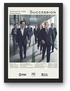 Succession TV Series Poster A1-5 Frame Option Brian Cox Kieran Culkin Drama Ruck - Imagen 1 de 5