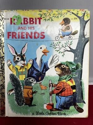 Vintage A Little Golden Book RABBIT AND HIS FRIENDS Richard Scarry 1982  - Image 1 of 4