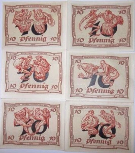 BITTERLY HUMOROUS WW1 ERA NOTGELD 5 DIFF (5 OF 6 IN SCAN) ONLY 1.99 EA! CV $8 EA - Picture 1 of 1
