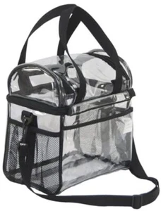 Transparent Lunch Bag, Stadium-Approved, Heavy Duty, Large, Reusable, PVC Black - Picture 1 of 7