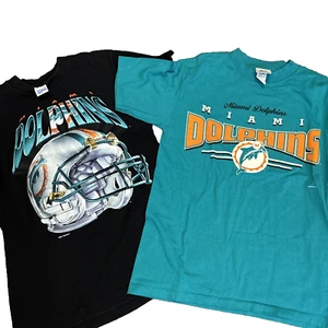 Miami Dolphins De Colección '92 Casco de Puntada Única Camiseta Salem Ropa Deportiva Mediana +1 - Imagen 1 de 9