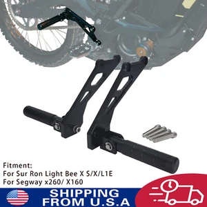 Surron Rear Foot Pegs Kit Pedals Rests with Bracket For Sur Ron Light Bee X S/X - Picture 1 of 16