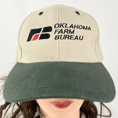 Gorra de béisbol vintage Oklahoma Farm Bureau con correa y hebilla bordada Foto 1 de 4