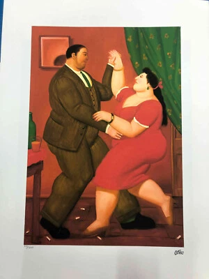 Fernando Lithographie De Botero off set cm 50x65 signature sur assiette avec - Photo 1/4