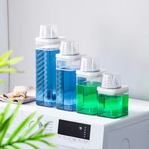 1500ml Plastikbox mit Deckel für Waschpulver und Seife inklusive Messbecher - Bild 1 von 60