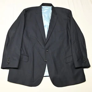 Tom James 58L Navy Blue Wool Mens Blazer Jacket Sport Coat - Picture 1 of 12