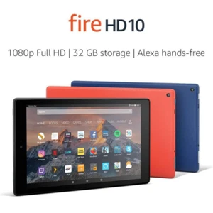 AMAZON FIRE HD 10 TABLET WITH ALEXA 1080P FULL HD 32GB WIFI WITH ADS - 3 COLOURS - Picture 1 of 11