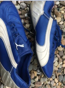 Stivali da calcio vintage Puma King SG taglia UK 7. Blu - Foto 1 di 7