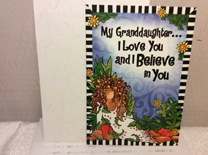 BLUE MOUNTAIN GRANDDAUGHTER CHRISTMAS GREETING CARD New w/envelope "Love you" - Picture 1 of 3