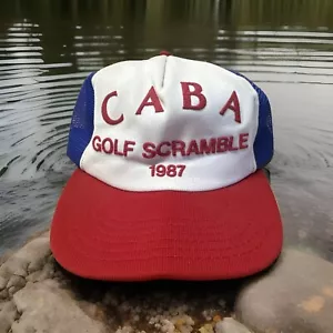 Vintage CABA Golf Scramble 1987 Ball Cap Trucker Mütze Mesh verstellbar SnapBack - Bild 1 von 13