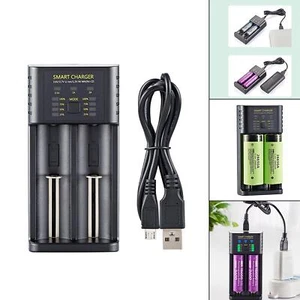 Caricabatteria Intelligente USB Universale a Doppio Slot per LI-Ion/Imr - Photo 1/12