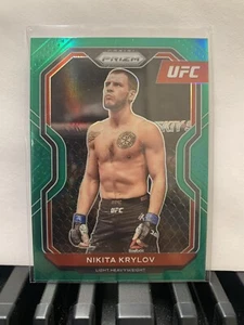 2021 Panini Prizm UFC Nikita Krylov Green Prizm #49 - Foto 1 di 2