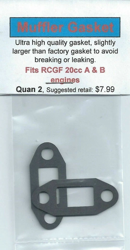 Junta de escape/silenciador RCGF 20cc A & B pacote com 2 novo na embalagem - Imagem 1 de 1