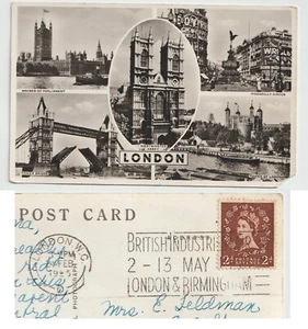 Great Britain Slogan On A London Multi View White Border Posted Circa 1985 - Picture 1 of 4