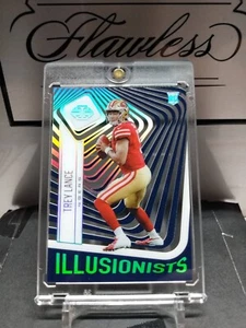 2021 Panini Illusions RC Trey Lance ILLUSIONISTS Acetate ILL-12 SP Sapphire Holo - Picture 1 of 2