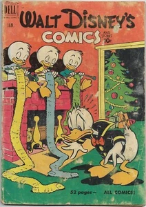 Walt Disney's Comics and Stories #124 - VG/Fine - Dell - Christmas Cover - Picture 1 of 1