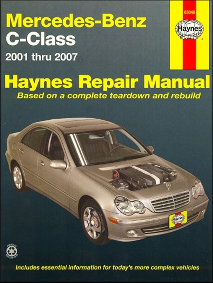 Haynes Publications 63040 Repair Manual MERCEDES BENZ C-class 2001 Thru 2007