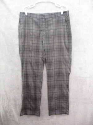 Nike Golf Tech Pants Mens 36x32 Black Gray Tartan Plaid Tour Performance Dri Fit - Image 1 of 4