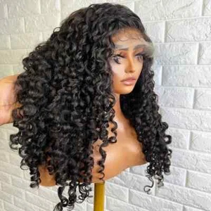 200 Density Soft Synthetic Kinky Curly Lace Front Wig for Women Baby Hair Daily - Picture 1 of 8