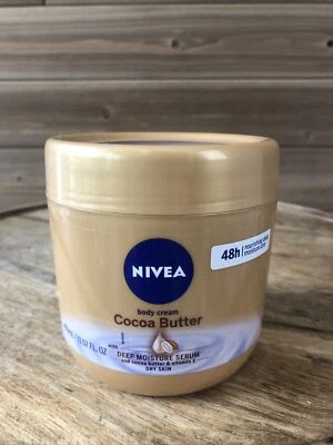 Crema corporal de manteca de cacao Nivea 13,5 oz hidratación profunda piel seca descontinuada sellada Foto 1 de 4