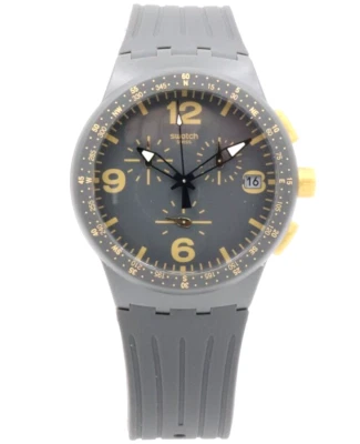 Новый швейцарский образец IRONY GRODON серый силиконовый Chrono Дата часы 42 мм SUSA401 $130 - Изображение 1 из 4