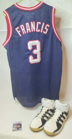 VINTAGE ADIDAS DWIGHT HOWARD SZ 14 SNEAKERS SIGNED STEVE FRANCIS JERSEY COA XL Cover